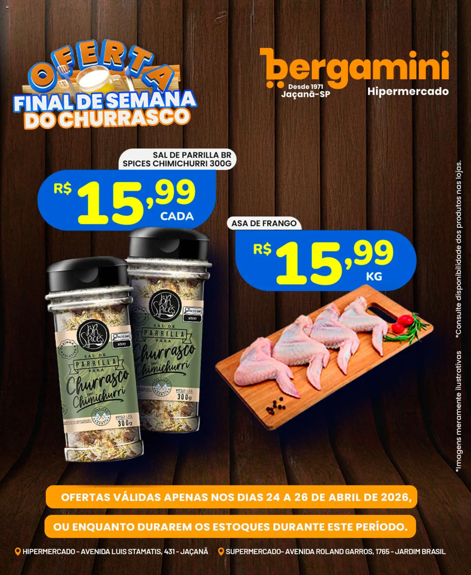 Supermercado Bergamini Folheto - válido de 24.04.2026 | Página: 4 | Produtos: Asa de frango, Sal, Frango