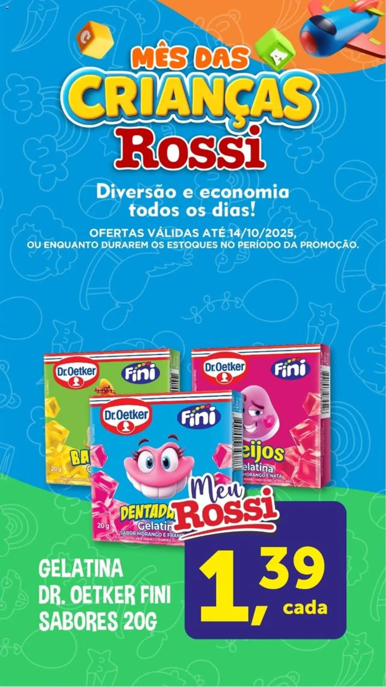 Rossi Supermercados Folheto - válido de 09.10.2025 | Página: 1 | Produtos: Nata, Gelatina