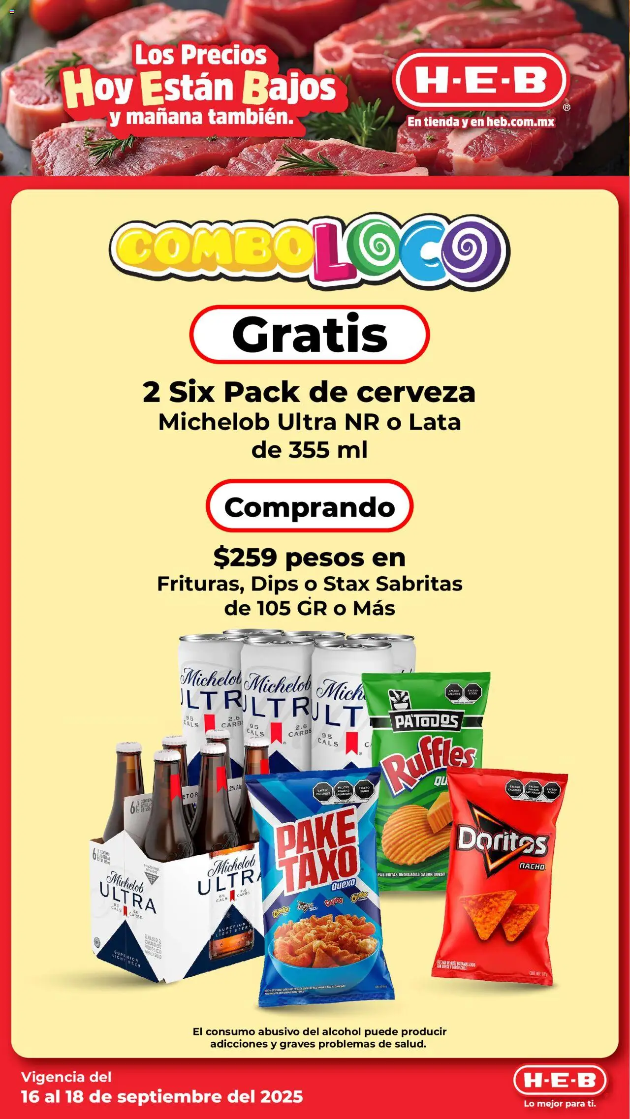 Nuevas ofertas de H-E-B válidas en toda la República Mexicana desde el 16.09.2025. ¡Encuentra las mejores ofertas en H-E-B - Folleto! | Página: 2 | Productos: Queso, Cerveza