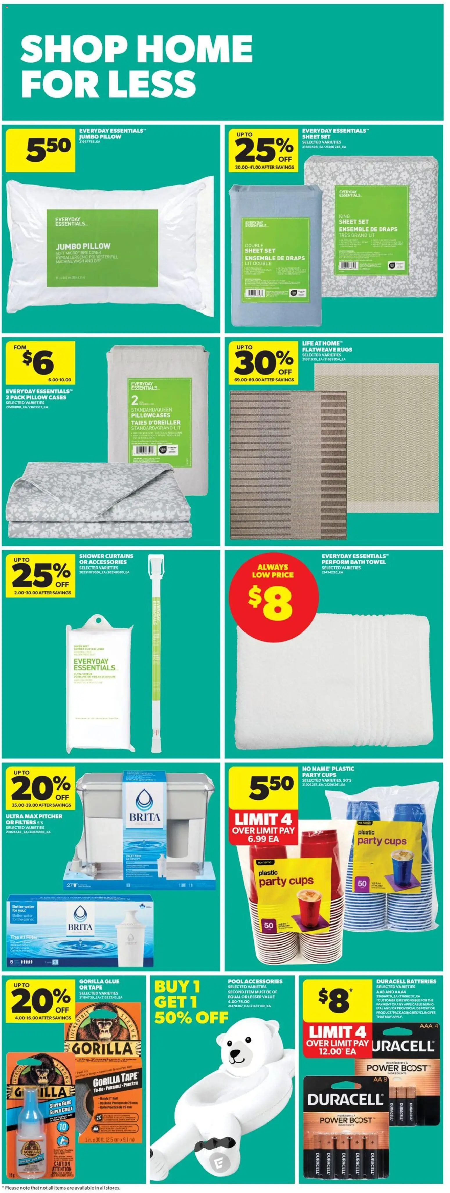 Real Canadian Superstore flyer valid from 09.04.2026 | Page: 33 | Products: Pillow, Bath, Shower