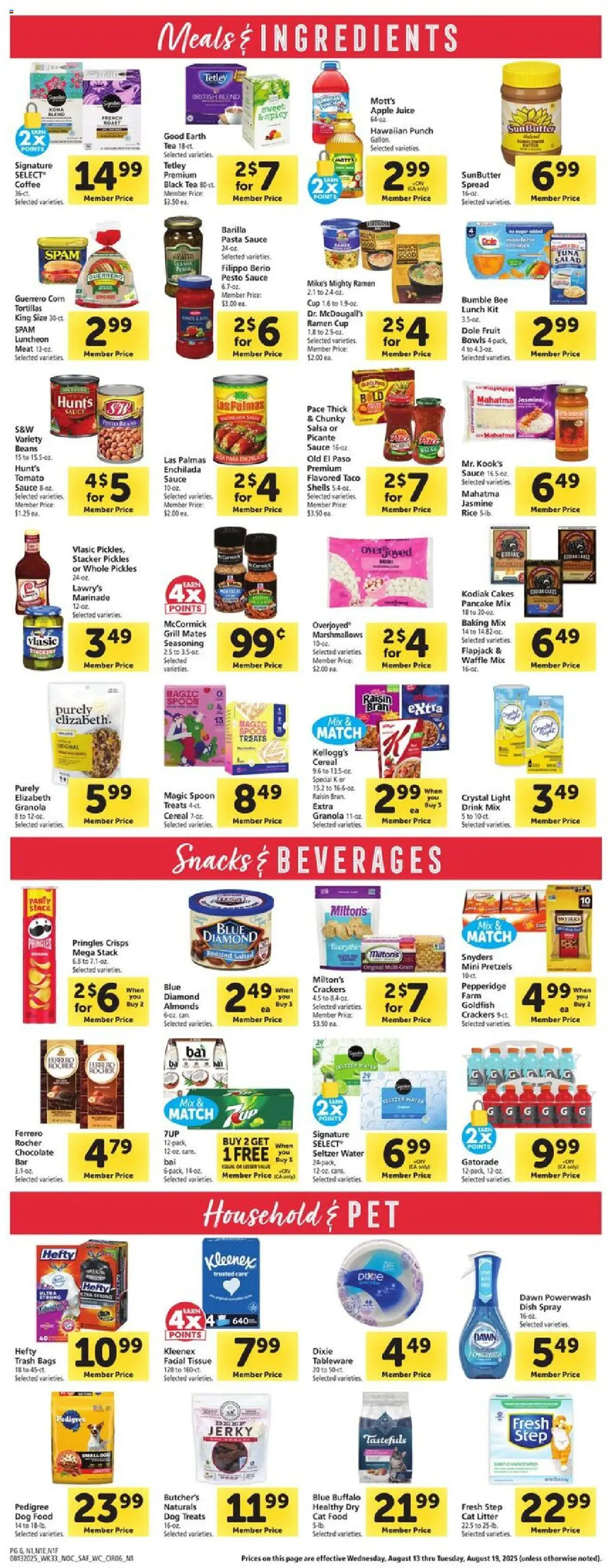 Safeway Weekly Ad - valid from 13.08.2025 | Page: 6 | Products: Corn, Coffee, Rice, Salad