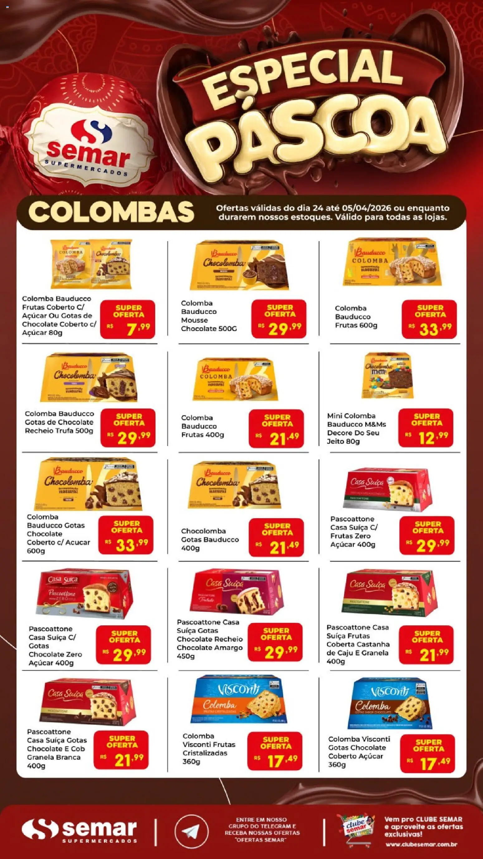 Semar Supermercado Folheto - válido de 24.03.2026 | Página: 5 | Produtos: Caju, Mousse, Chocolate, Açúcar