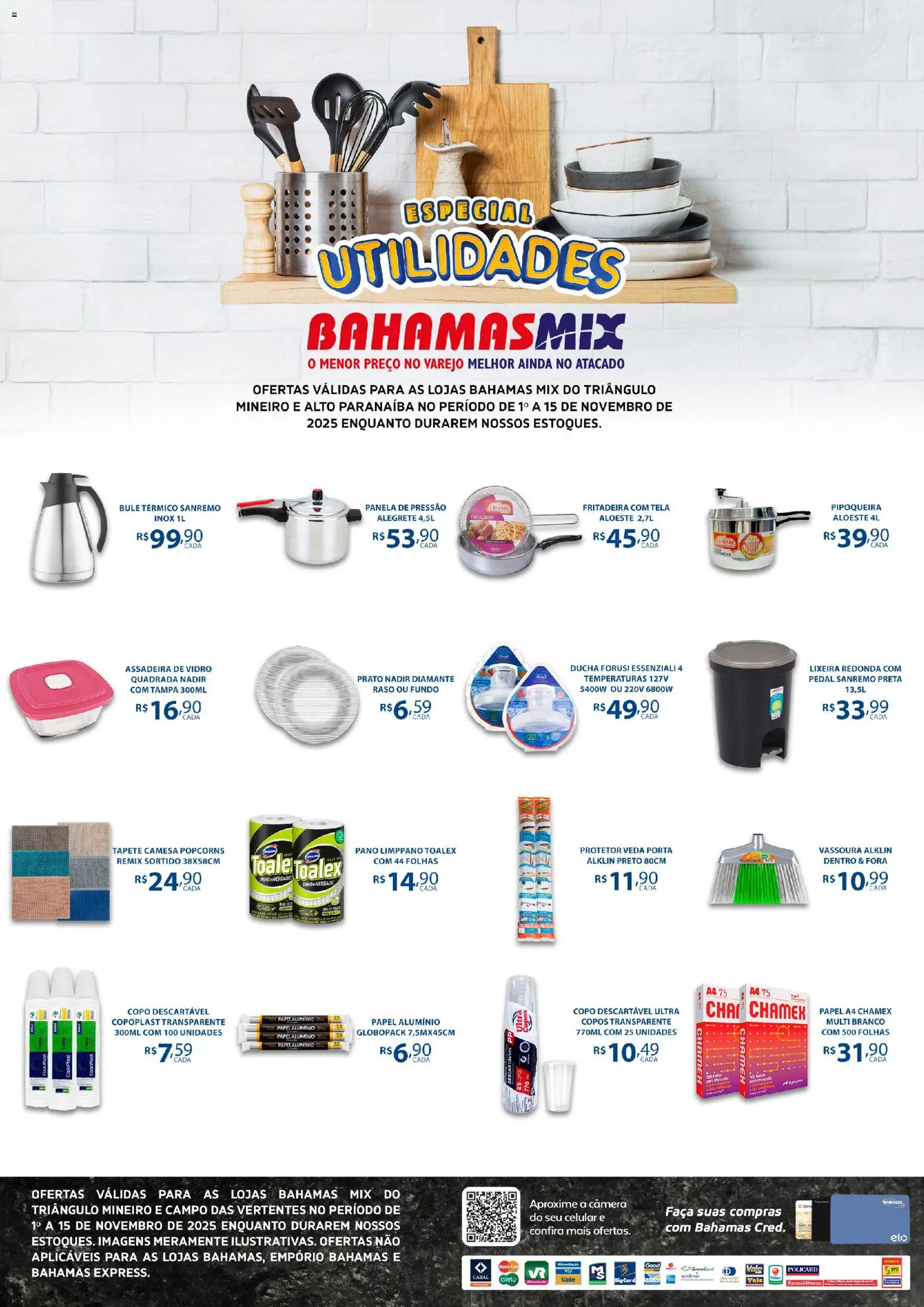 Bahamas Mix Folheto - válido de 01.11.2025 | Página: 1 | Produtos: Celular, Porta, Panela, Câmera