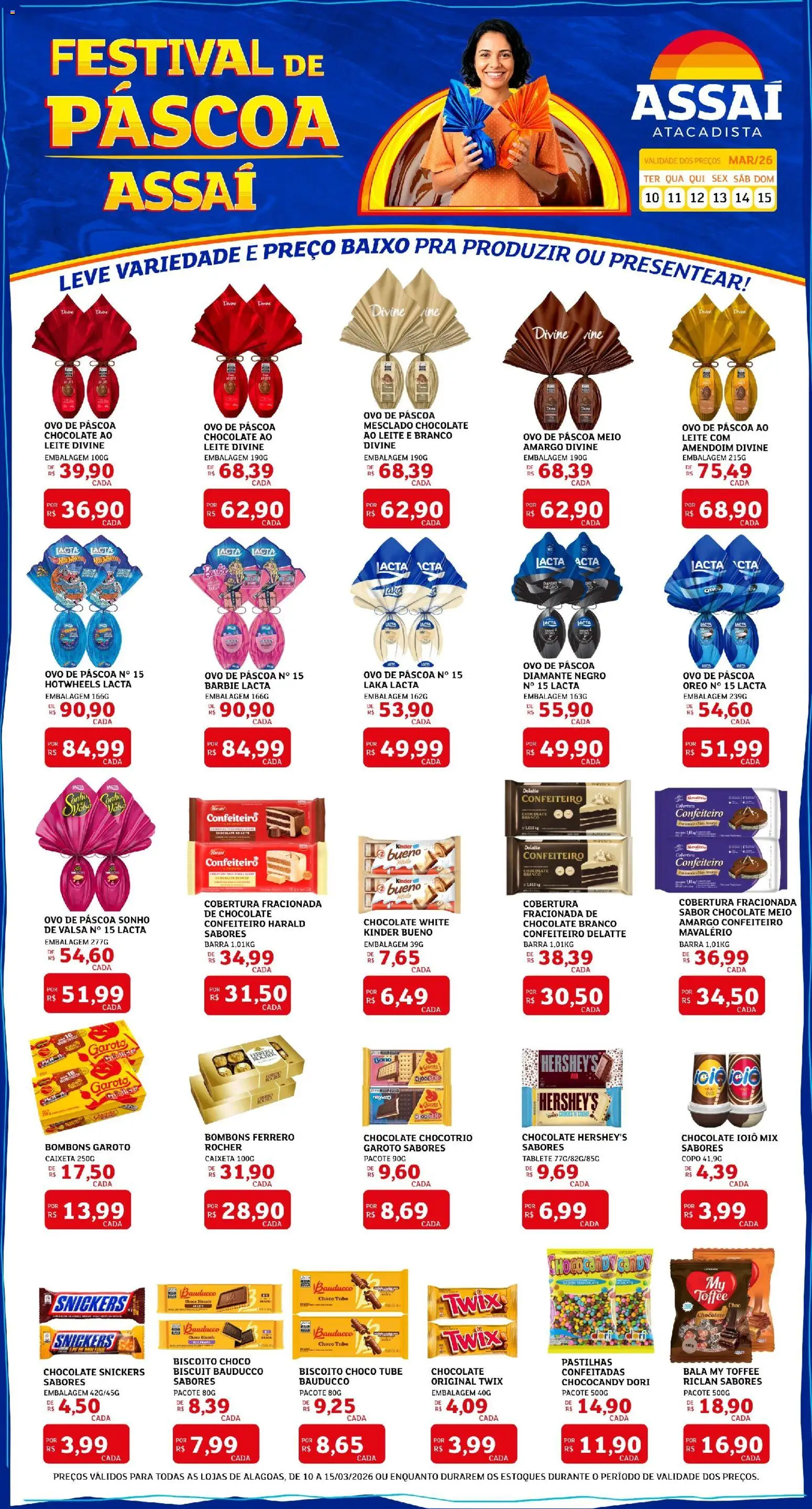 Assaí Atacadista Folheto - válido de 10.03.2026 | Página: 1 | Produtos: Leite, Chocolate, Creme, Cookies