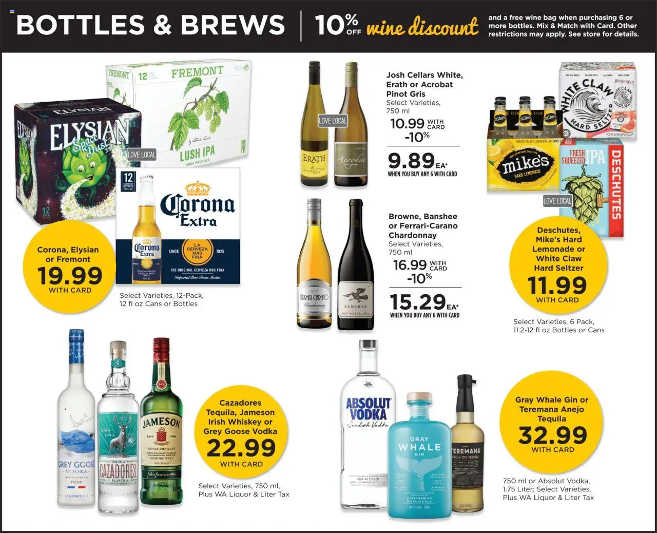 QFC Weekly Ad - valid from 23.07.2025 | Page: 11 | Products: Gin, Vodka, Whiskey, Bag