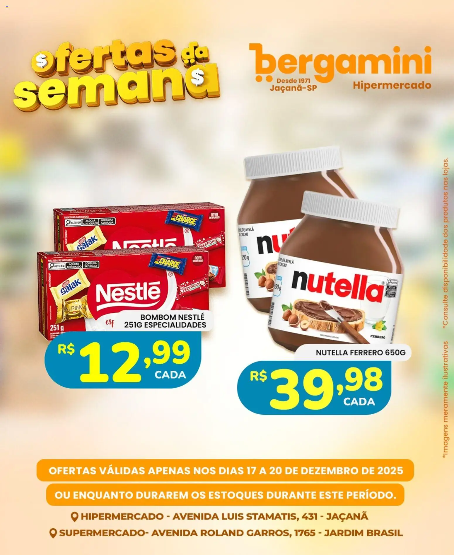 Supermercado Bergamini Folheto - válido de 17.12.2025 | Página: 10 | Produtos: Açúcar, Bombom, Avelã