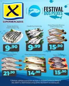 X Supermercados - Ofertas Festival dos Peixes - Pré-Visualização do folheto da loja X Supermercados, válido de 29.07.2025