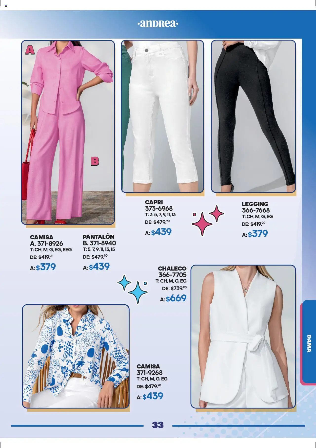 Nuevas ofertas de Andrea válidas en toda la República Mexicana desde el 28.09.2025. ¡Encuentra las mejores ofertas en Andrea - Catálogo Andrea Fest! | Página: 33 | Productos: Chaleco, Camisa