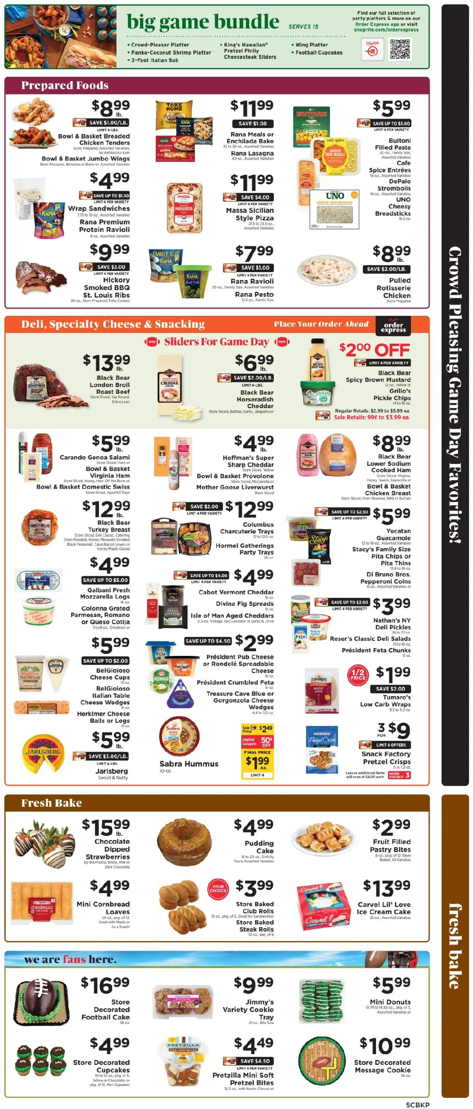 ShopRite Weekly Ad 2 - valid from 29.01.2026 | Page: 6 | Products: Cheese, Salami, Garlic, Cream Cake