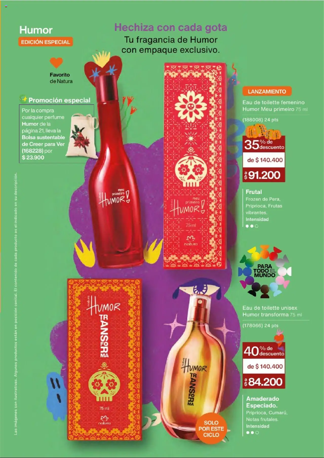 Natura revista - valida desde el 03.09.2025 | Página: 28 | Productos: Bolsa, Perfume, Fragancia, Pera