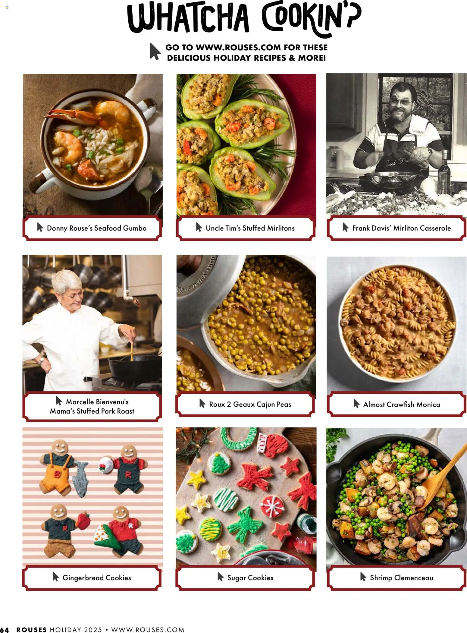 Rouses Magazine Winter 2025 - valid from 20.11.2025 | Page: 66 | Products: Pork, Cookies, Sugar, Seafood