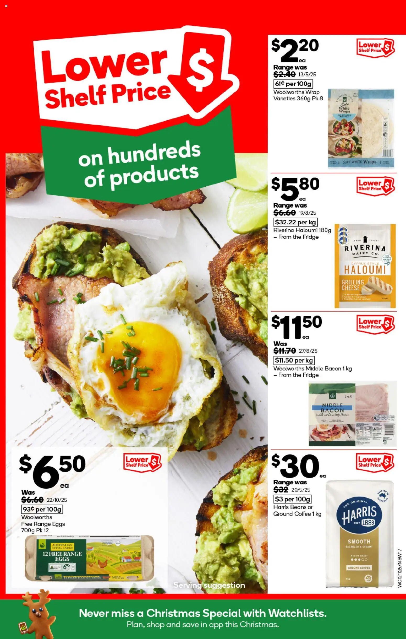 Woolworths catalogue - valid from 12.11.2025 | Page: 17 | Products: Bacon, Dairy, Eggs, Coffee