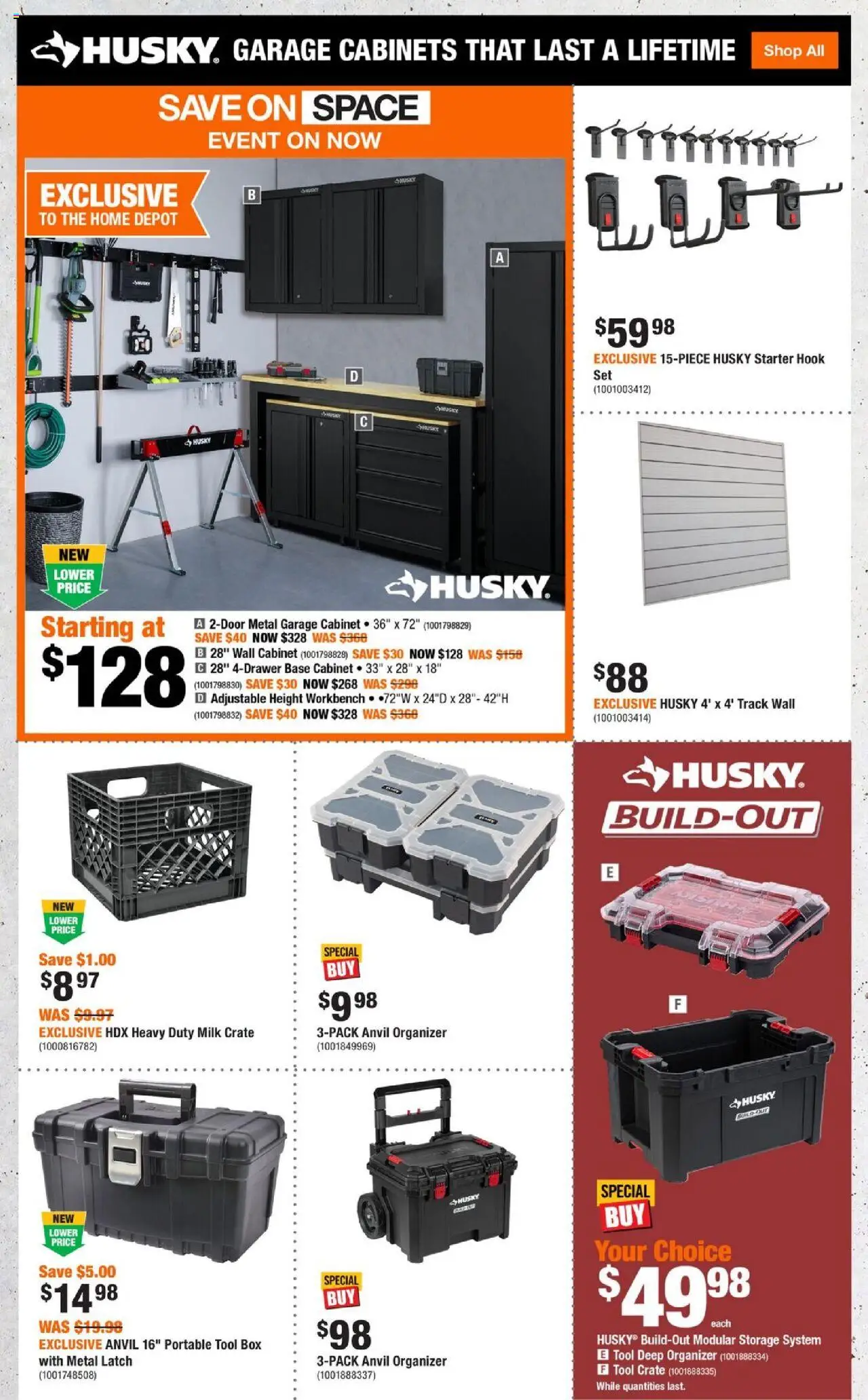 Home Depot flyer valid from 14.08.2025 | Page: 4 | Products: Cabinet, Box, Milk