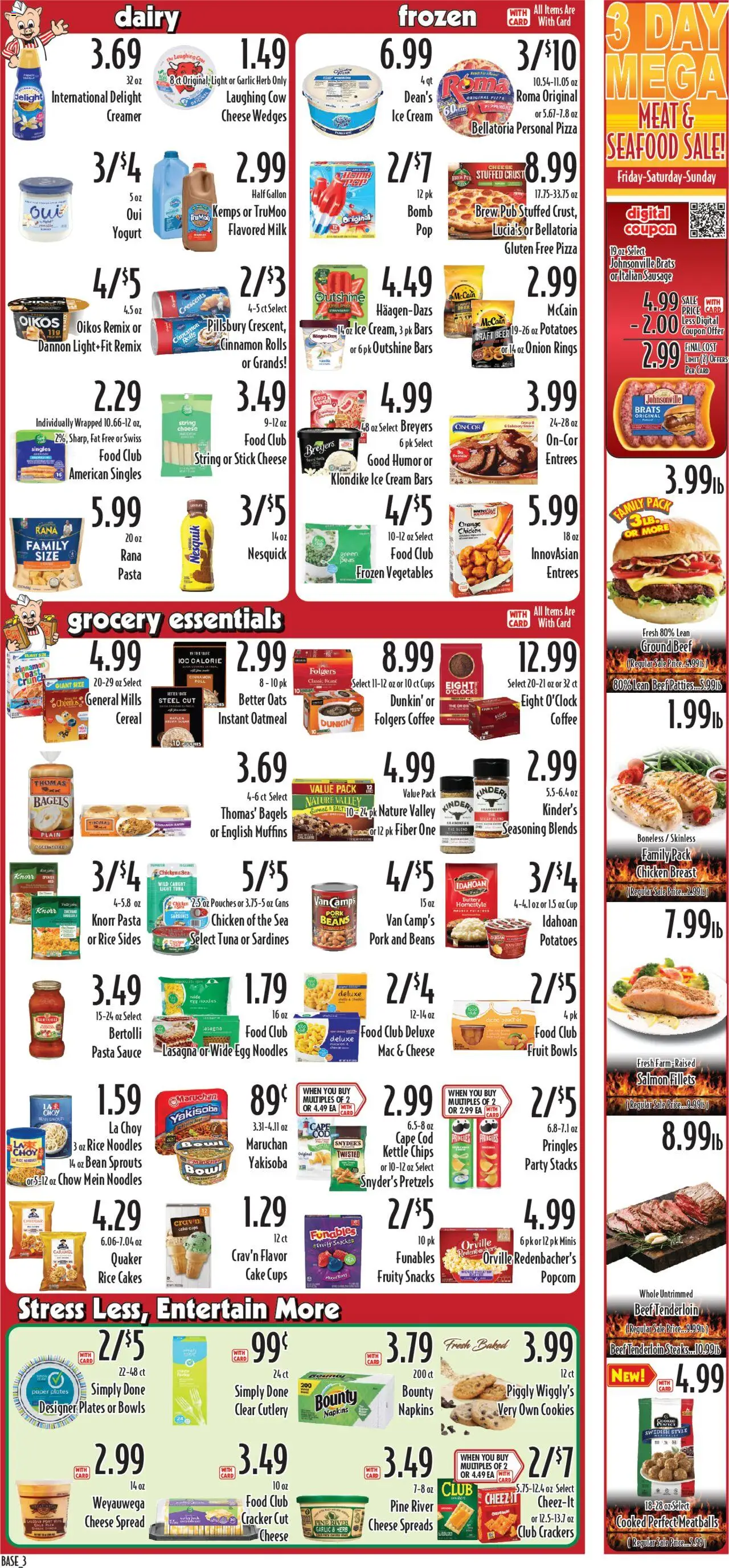 Piggly Wiggly Weekly Ad - valid from 06.08.2025 | Page: 3 | Products: Rice, Pasta, Potatoes, Seafood