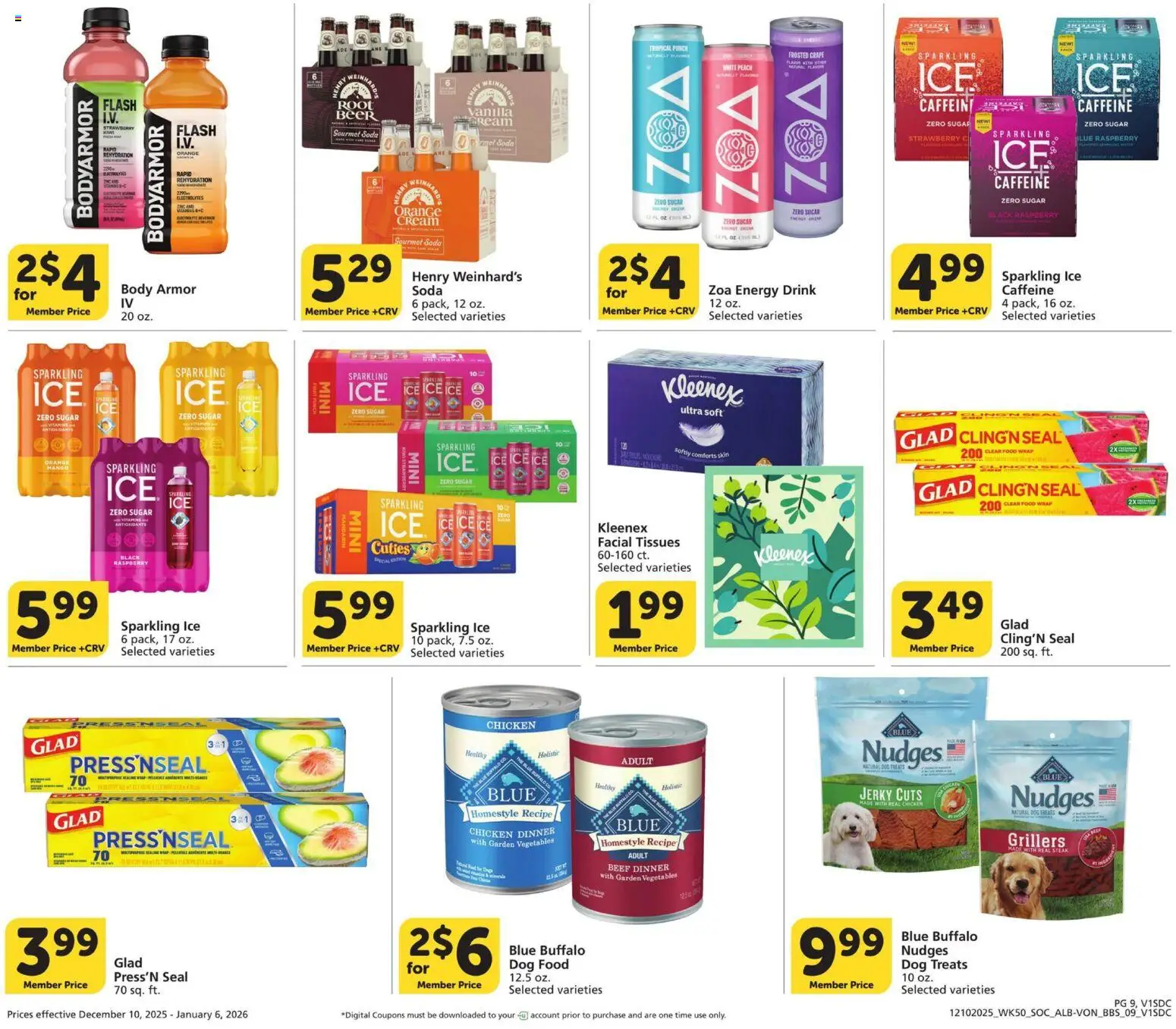 Vons Big Book of Savings - valid from 10.12.2025 | Page: 9 | Products: Dog Treats, Beer, Sugar, Raspberry