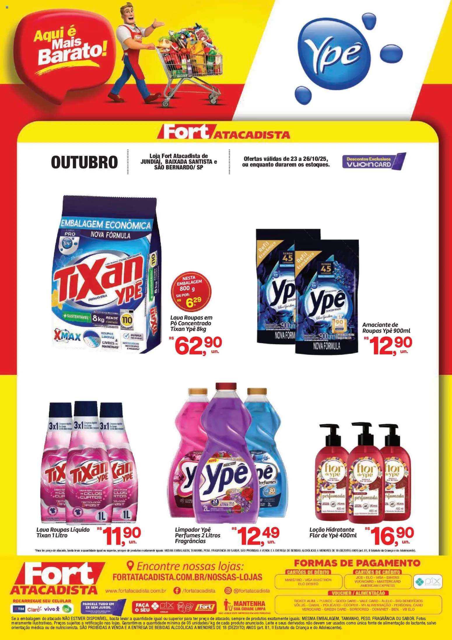 Fort Atacadista Folheto - válido de 23.10.2025 | Página: 1 | Produtos: Celular, Fragrância, Faca, Perfumes