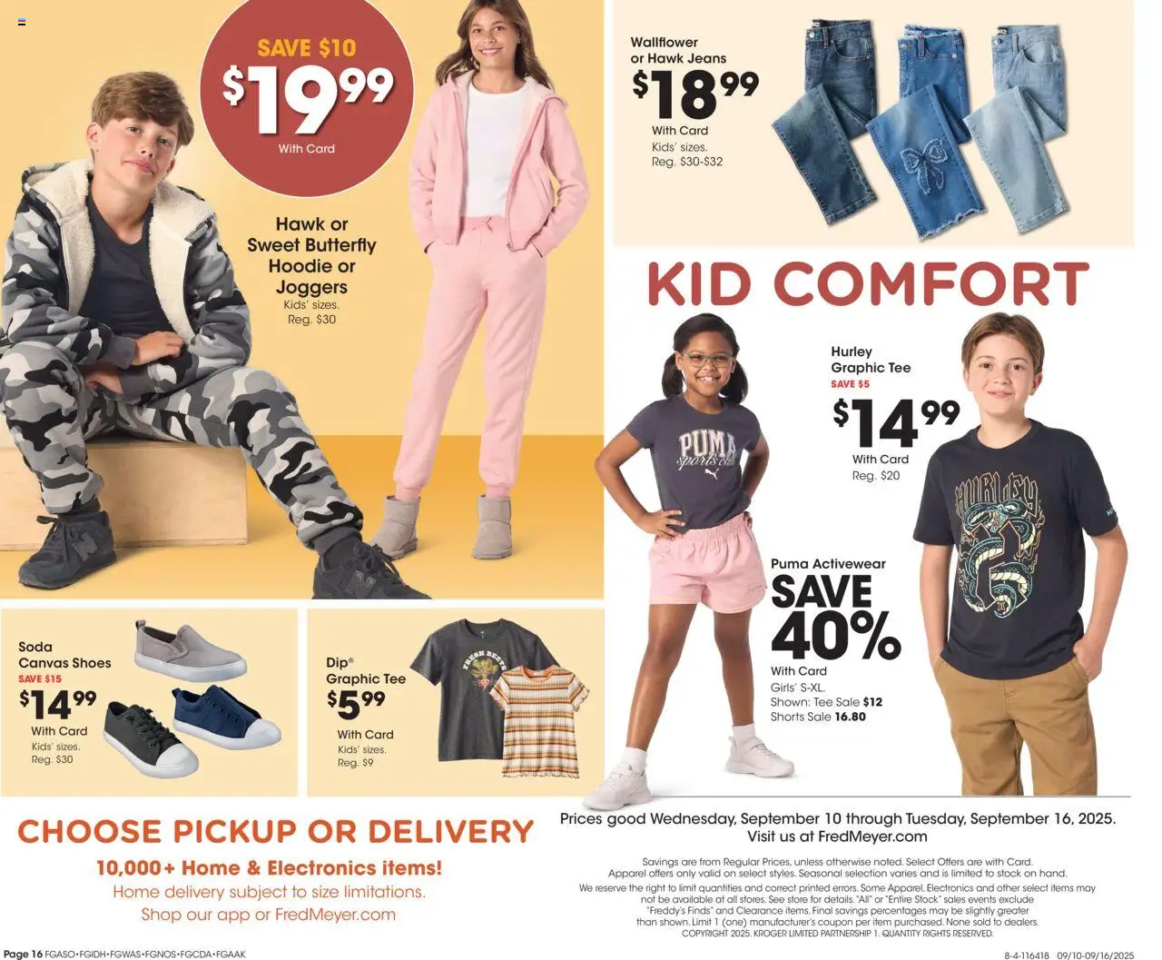 Fred Meyer Home & Apparel - valid from 10.09.2025 | Page: 18 | Products: Canvas, Hoodie, Shorts, Jeans