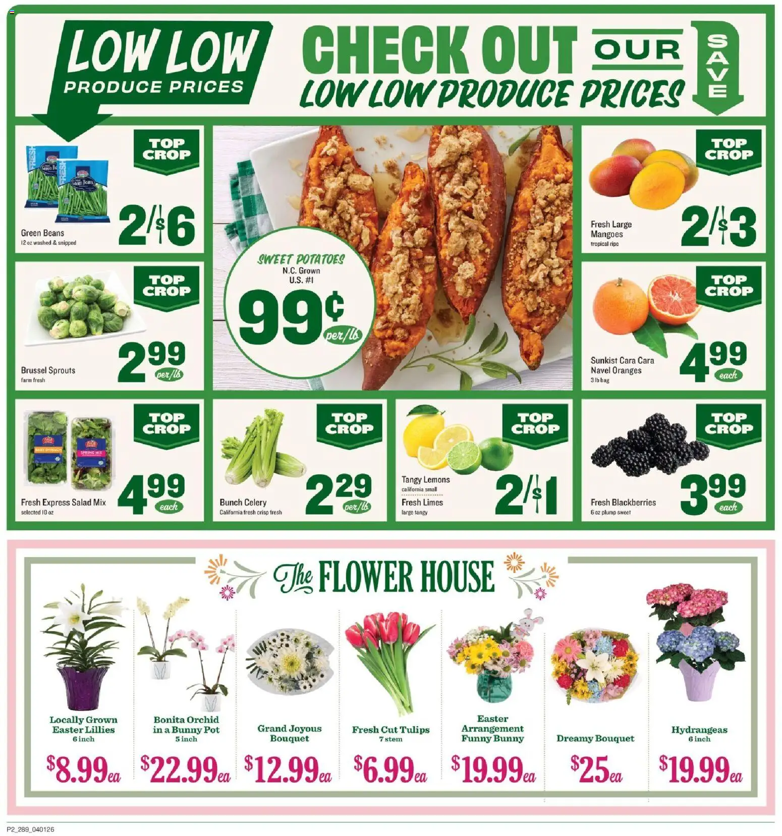 Lowes Foods Weekly Ad - GA - valid from 01.04.2026 | Page: 2 | Products: Oranges, Salad, Potatoes, Bag