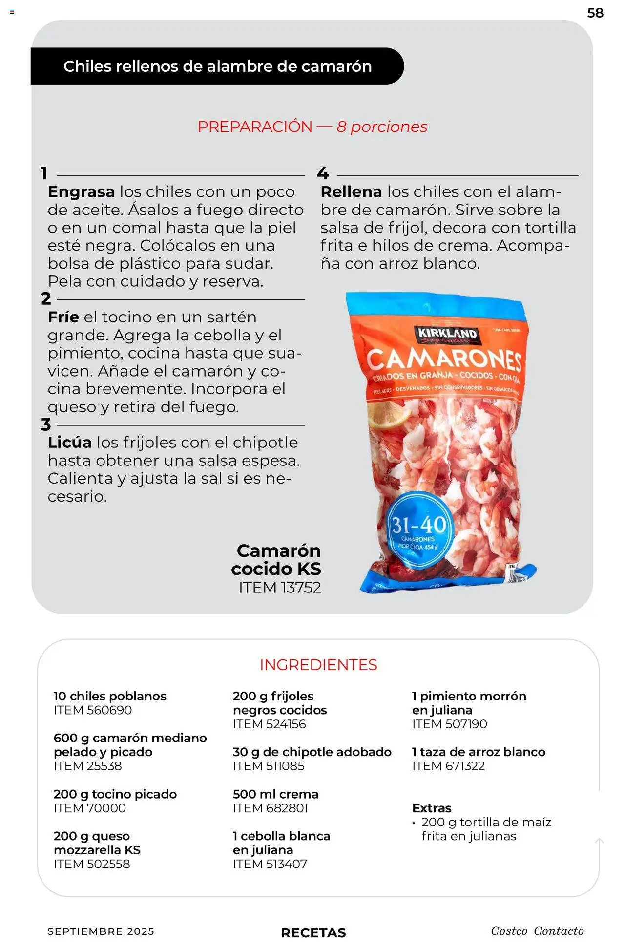 Nuevas ofertas de Costco válidas en toda la República Mexicana desde el 10.09.2025. ¡Encuentra las mejores ofertas en Costco - Catálogo Septiembre! | Página: 58 | Productos: Tocino, Crema, Pimiento morrón, Cocina