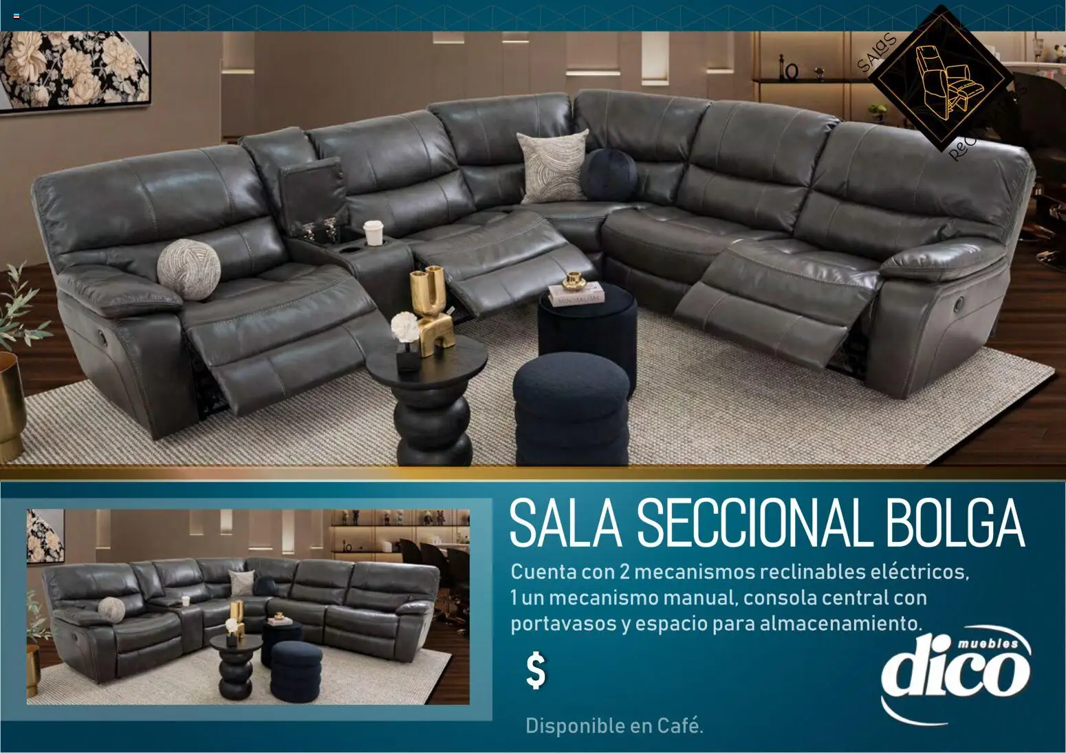 Nuevas ofertas de Muebles Dico válidas en toda la República Mexicana desde el 27.03.2026. ¡Encuentra las mejores ofertas en Muebles Dico catálogo Salas reclinables ! | Página: 26 | Productos: Sales