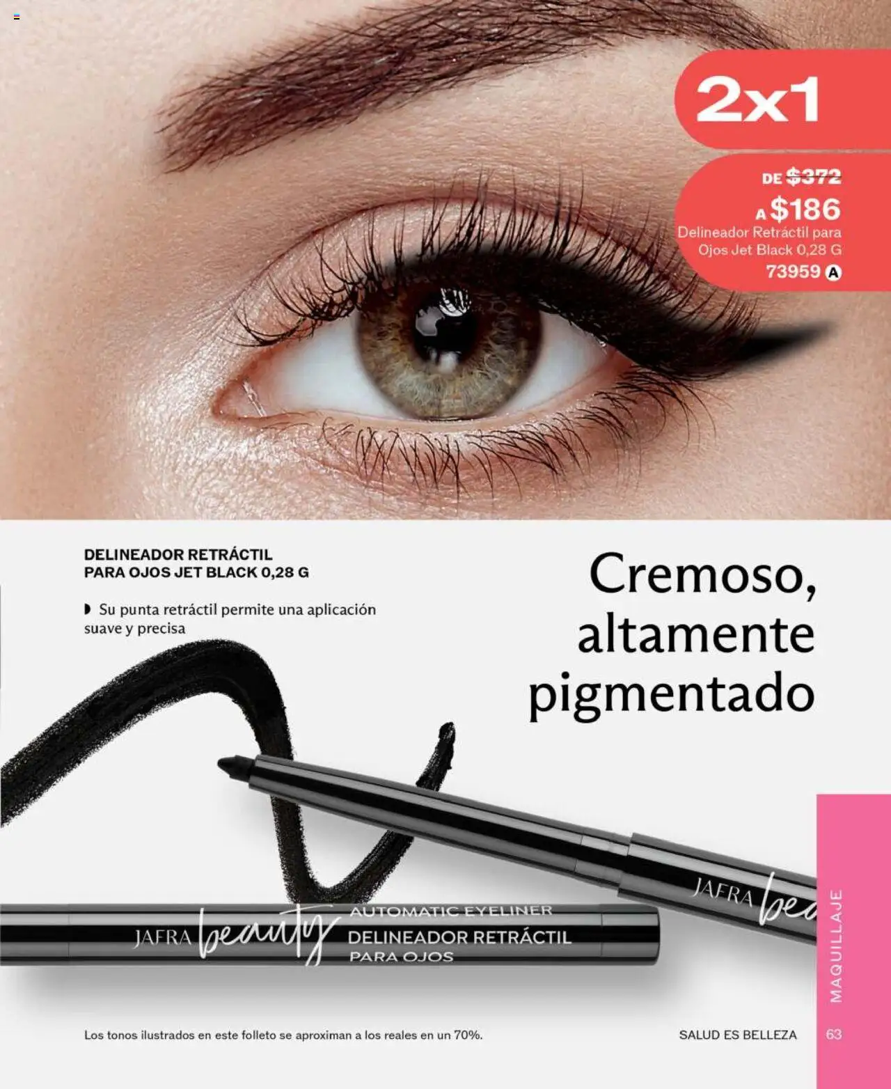 Nuevas ofertas de JAFRA válidas en toda la República Mexicana desde el 01.06.2025. ¡Encuentra las mejores ofertas en JAFRA catálogo! | Página: 63 | Productos: Maquillaje, Delineador