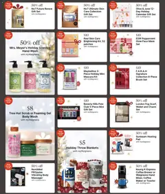Preview of Walgreens weekly ads valid from 26.11.2025 | Page: 3 | Products: Toaster, Sheet Mask, Soap, Body Wash