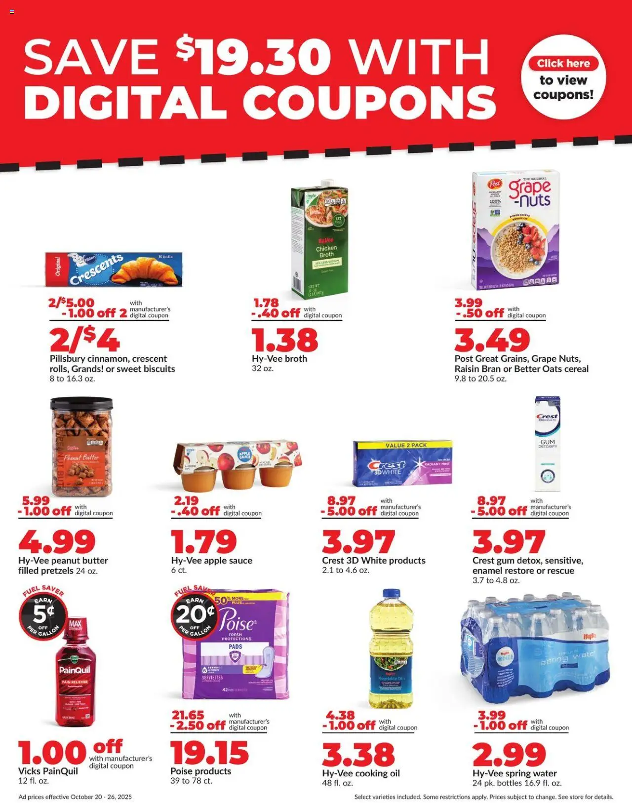 HyVee Weekly Ad - valid from 20.10.2025 | Page: 6 | Products: Butter, Oil, Nuts, Sauce