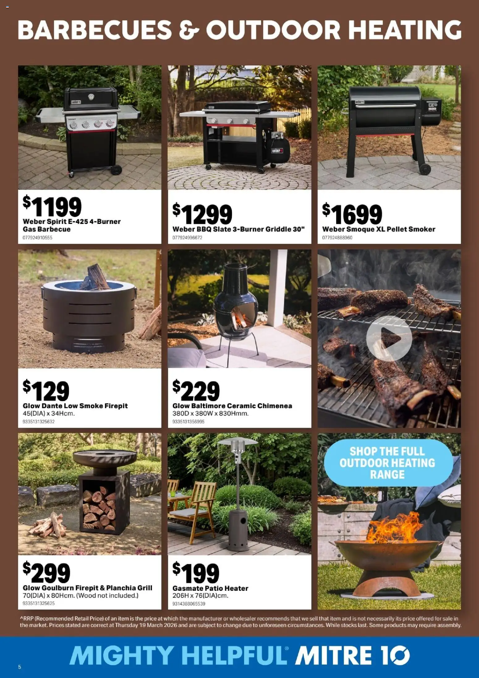 Mitre 10 catalogue - valid from 29.04.2026 | Page: 5 | Products: Heater, Wood, Grill