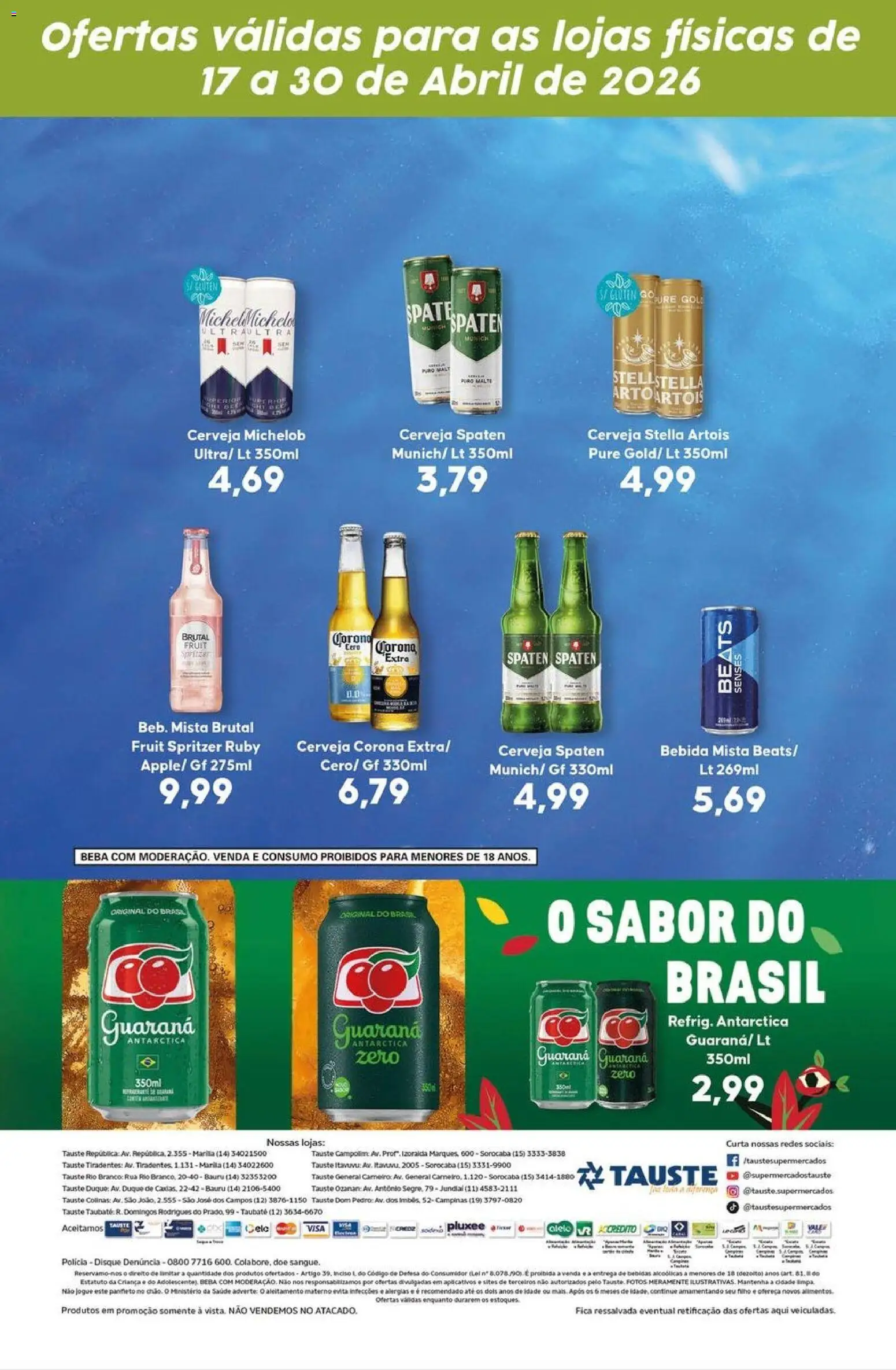 Tauste Folheto - válido de 17.04.2026 | Página: 2 | Produtos: Guaraná, Cerveja, Bebida