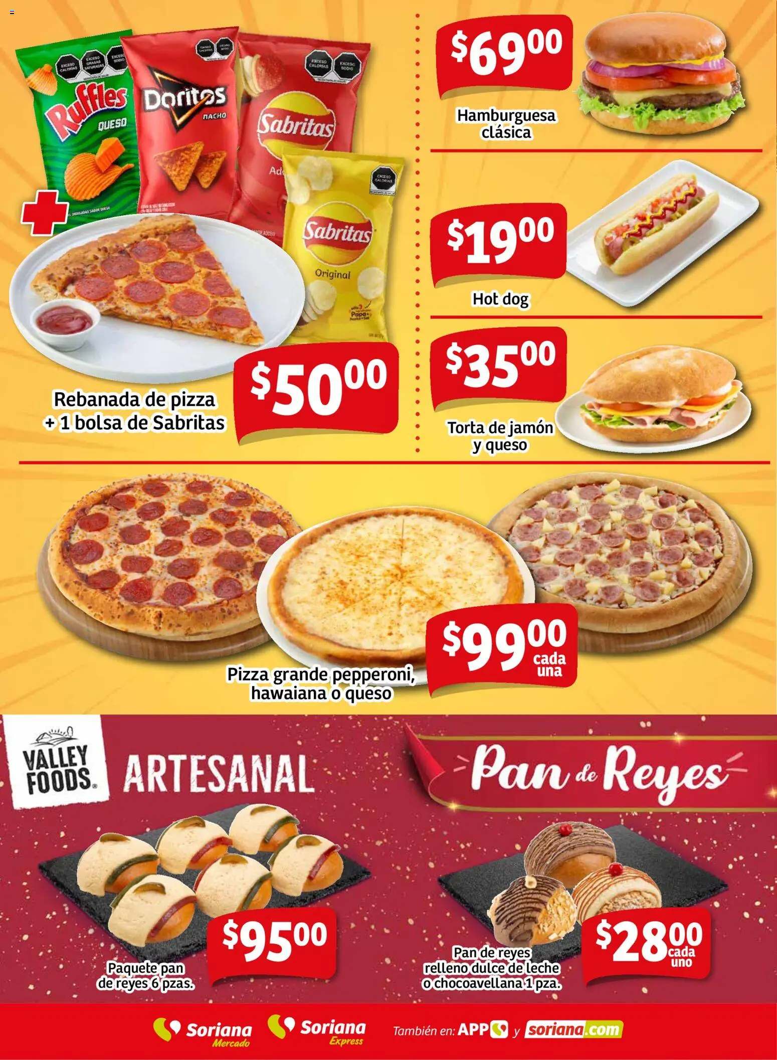 Nuevas ofertas de Soriana válidas en toda la República Mexicana desde el 11.12.2025. ¡Encuentra las mejores ofertas en Soriana - Fin de Semana Mercado: Ver, Tab, Chis, Camp, Yuc y Q. Roo! | Página: 6 | Productos: Papa, Dulce de leche, Queso, Jamón