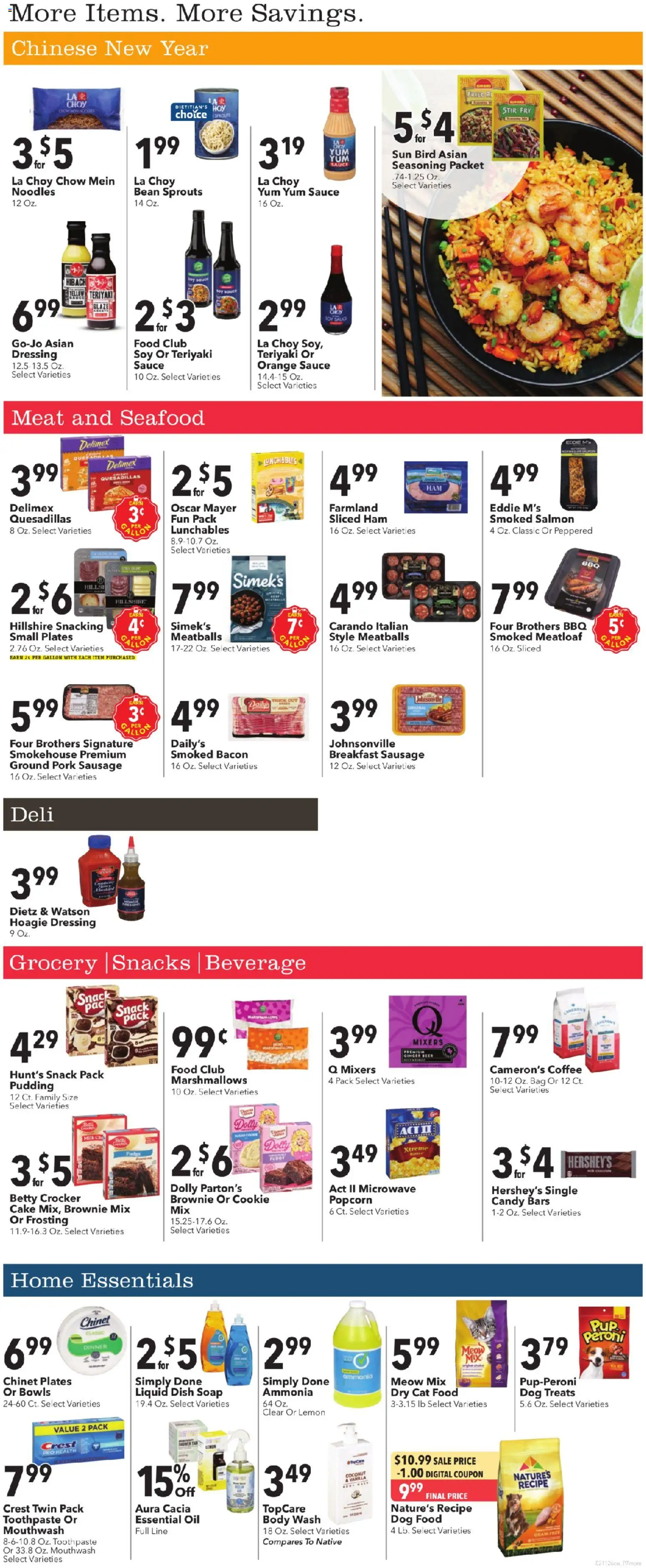 Cash Wise Weekly Ad - valid from 11.02.2026 | Page: 9 | Products: Dog Treats, Oil, Seafood, Bag