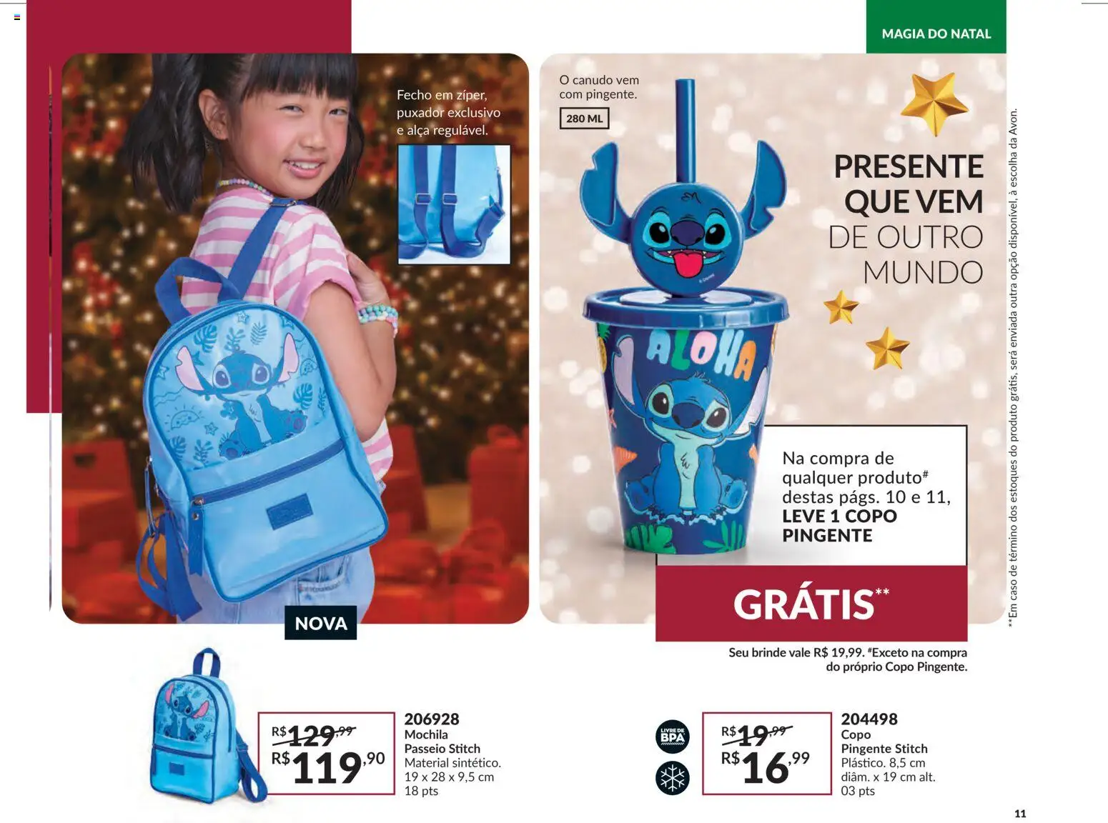 Avon Folheto - válido de 29.10.2025 | Página: 11 | Produtos: Pingente, Mochila