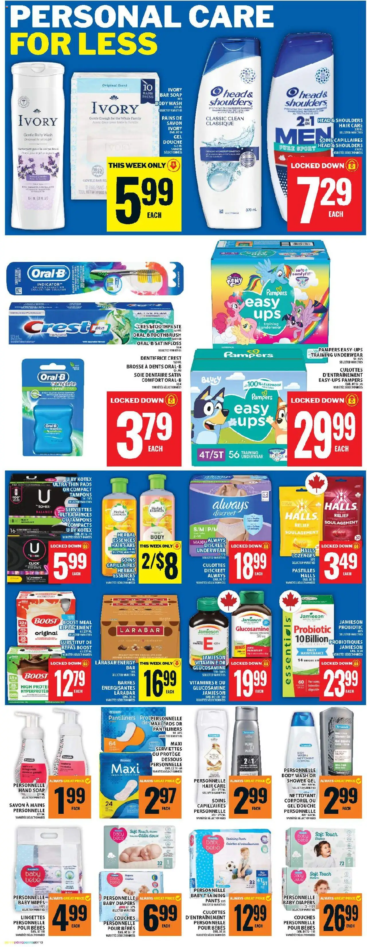 Food Basics flyer valid from 16.10.2025 | Page: 15 | Products: Shampoo, Soap, Chocolate, Pants