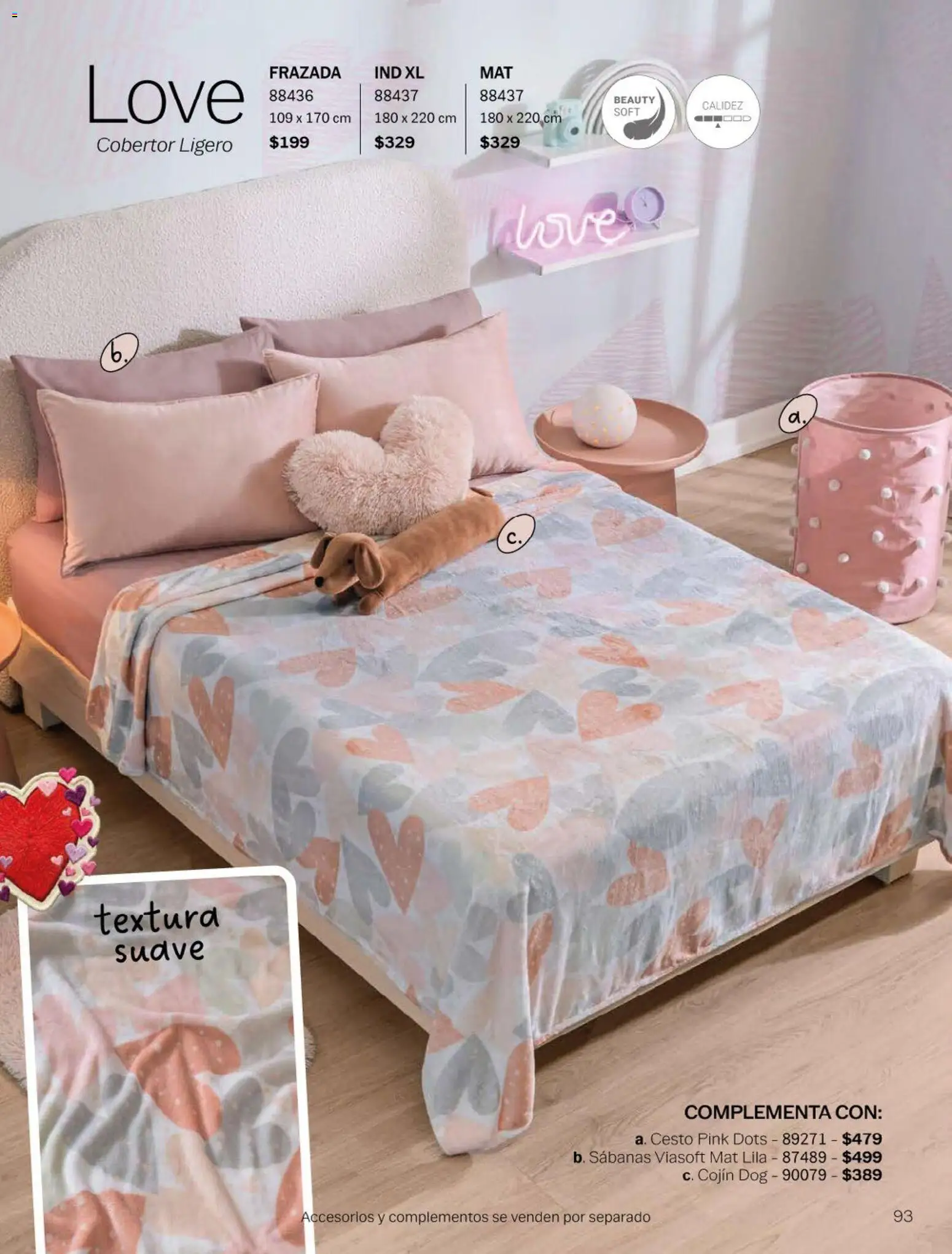 Nuevas ofertas de Vianney válidas en toda la República Mexicana desde el 23.01.2026. ¡Encuentra las mejores ofertas en Vianney catálogo Chavos! | Página: 95 | Productos: Cobertor, Sabanas