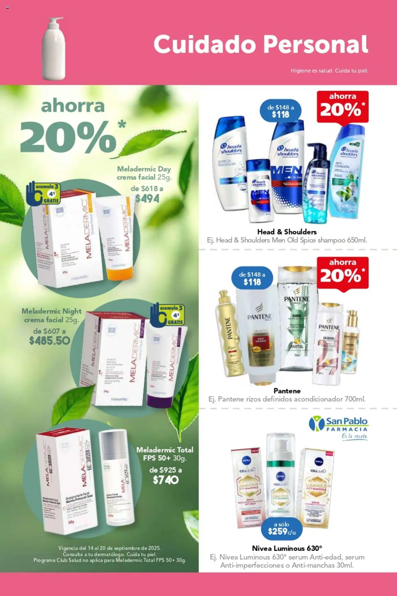 Nuevas ofertas de Farmacia San Pablo válidas en toda la República Mexicana desde el 14.09.2025. ¡Encuentra las mejores ofertas en Farmacia San Pablo - Catálogo! | Página: 12 | Productos: Serum, Crema, Acondicionador