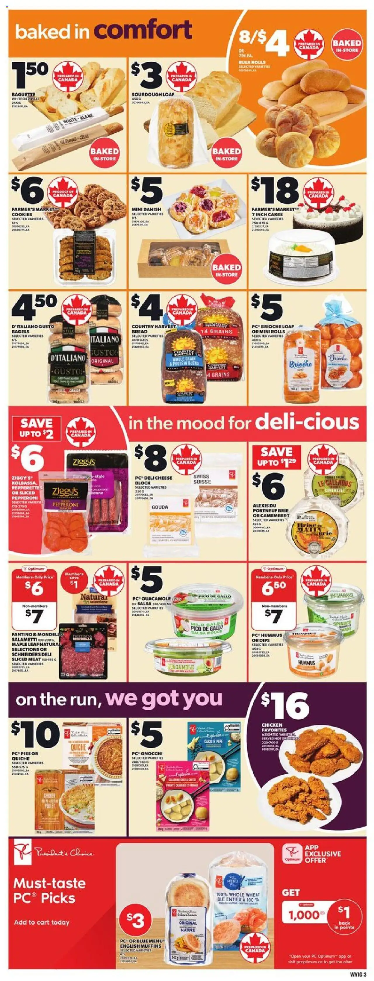 Loblaws flyer valid from 25.09.2025 | Page: 6 | Products: Cookies, PC, Cheese, Bread