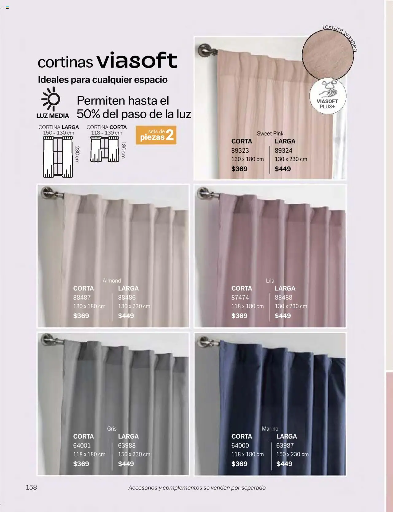 Nuevas ofertas de Vianney válidas en toda la República Mexicana desde el 24.01.2025. ¡Encuentra las mejores ofertas en Vianney catálogo Chavos! | Página: 160 | Productos: Cortinas