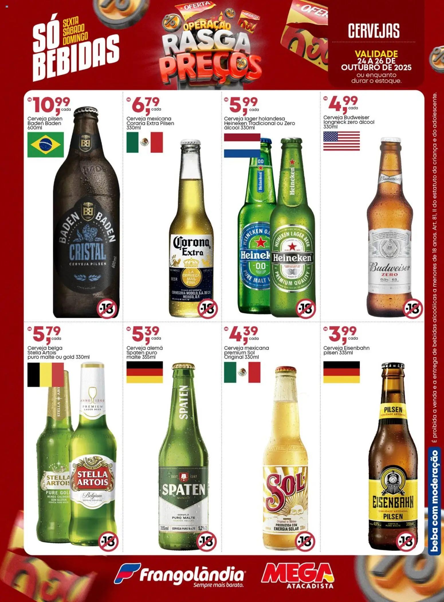 Frangolândia Folheto - válido de 24.10.2025 | Página: 8 | Produtos: Eisenbahn, Cerveja, Heineken
