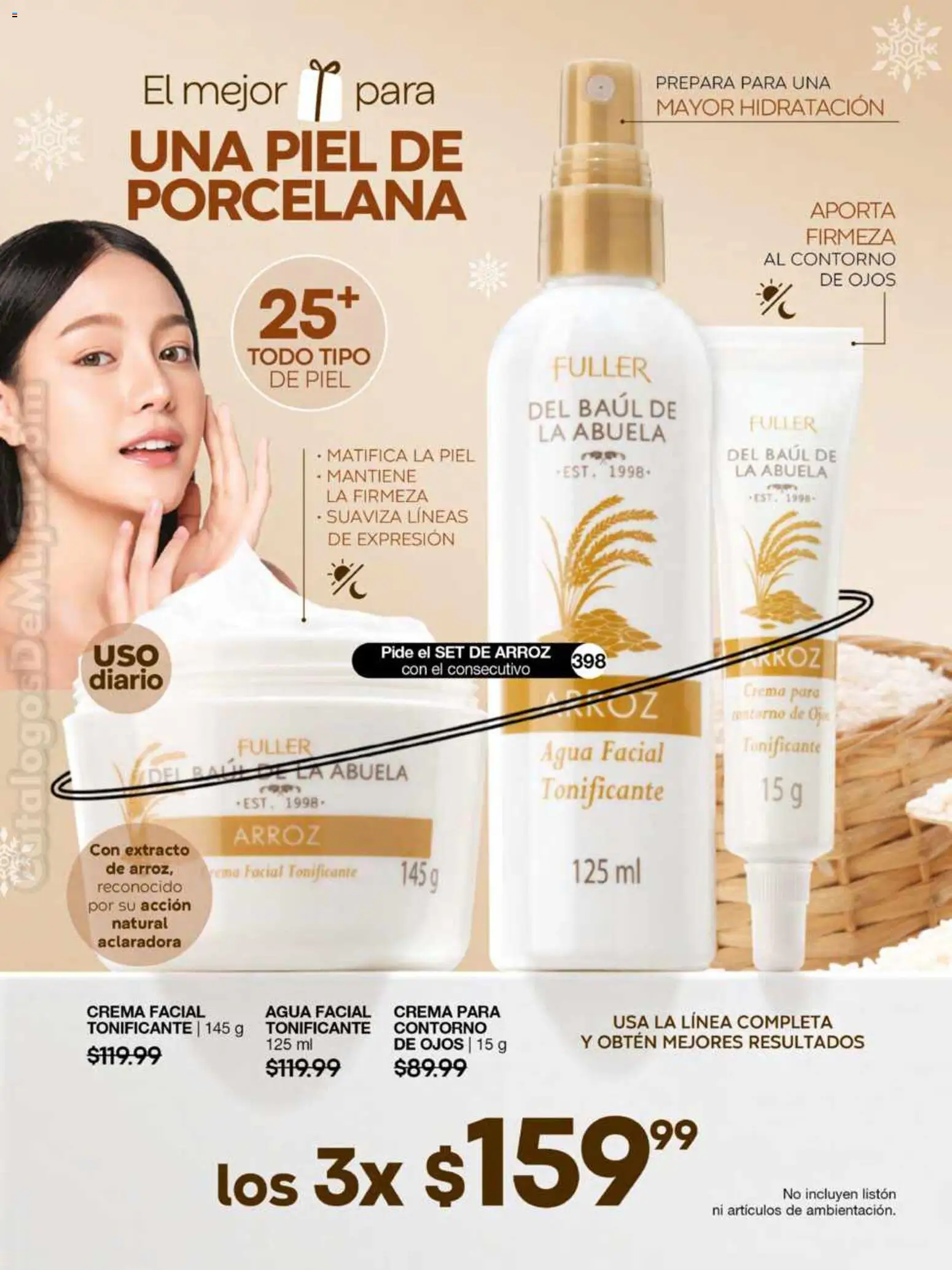 Nuevas ofertas de Fuller válidas en toda la República Mexicana desde el 12.11.2025. ¡Encuentra las mejores ofertas en Fuller campaña 16 2025! | Página: 94 | Productos: Contorno de ojos, Crema, Agua, Arroz