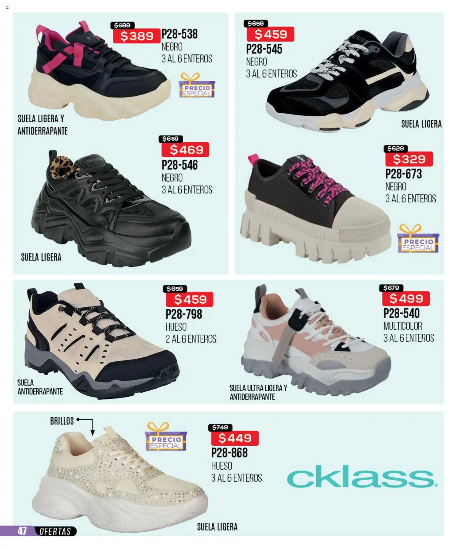 Nuevas ofertas de Cklass válidas en toda la República Mexicana desde el 12.01.2026. ¡Encuentra las mejores ofertas en Cklass catálogo Mega Ofertas Calzado! | Página: 48