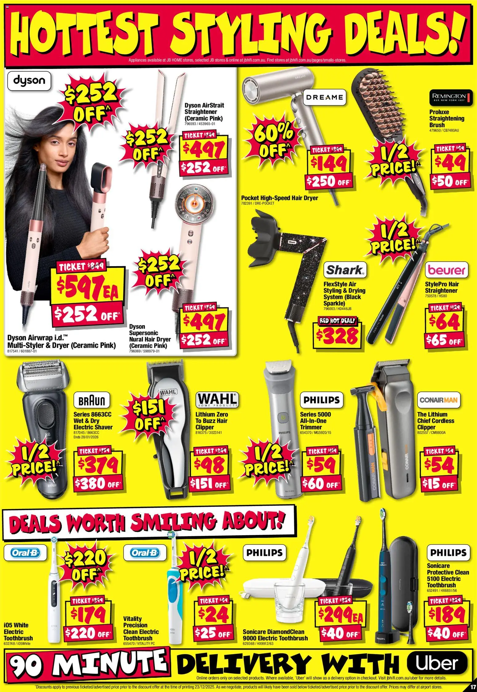JB Hi-Fi catalogue - valid from 02.01.2026 | Page: 17 | Products: Toothbrush, Electric shaver, Hair straightener, Electric toothbrush