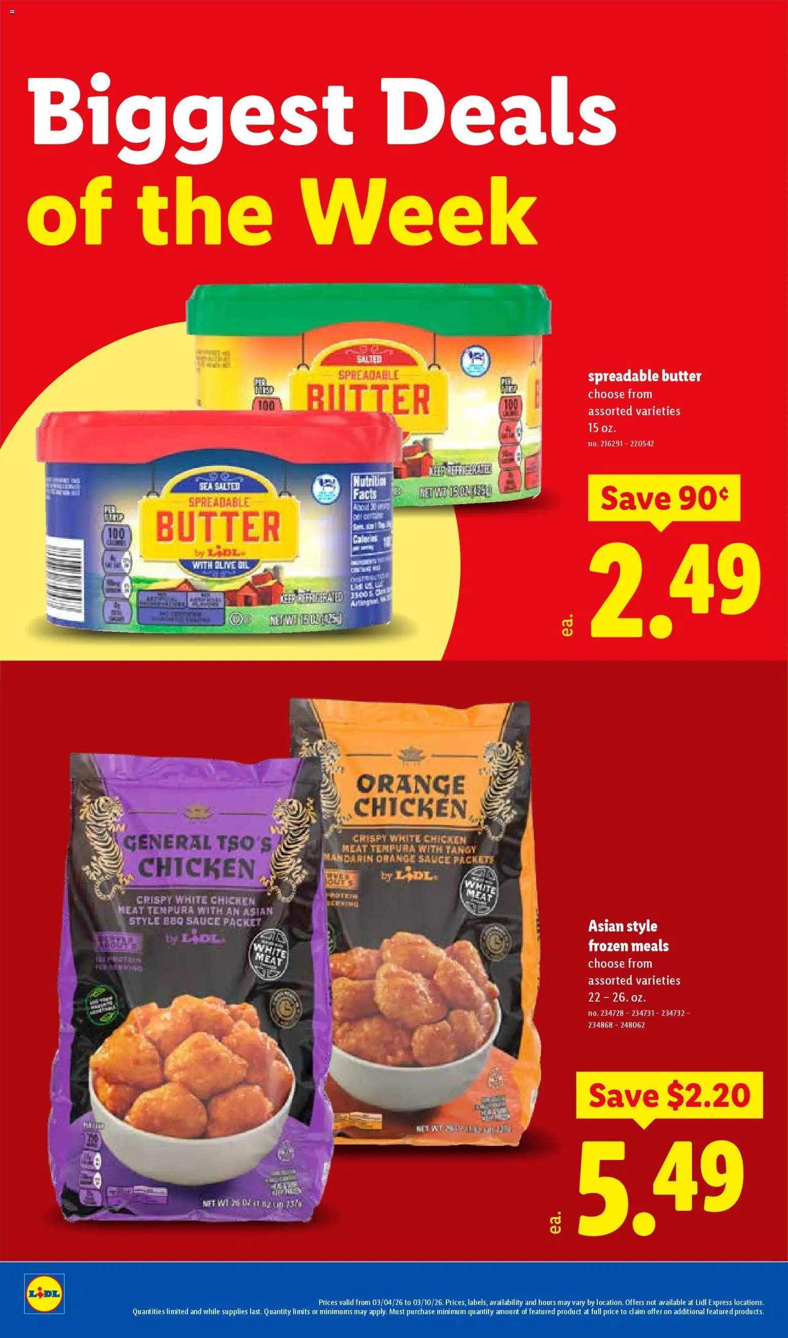 Lidl Weekly Ad - valid from 04.03.2026 | Page: 6 | Products: Butter, Oil, Chicken meat, Sauce