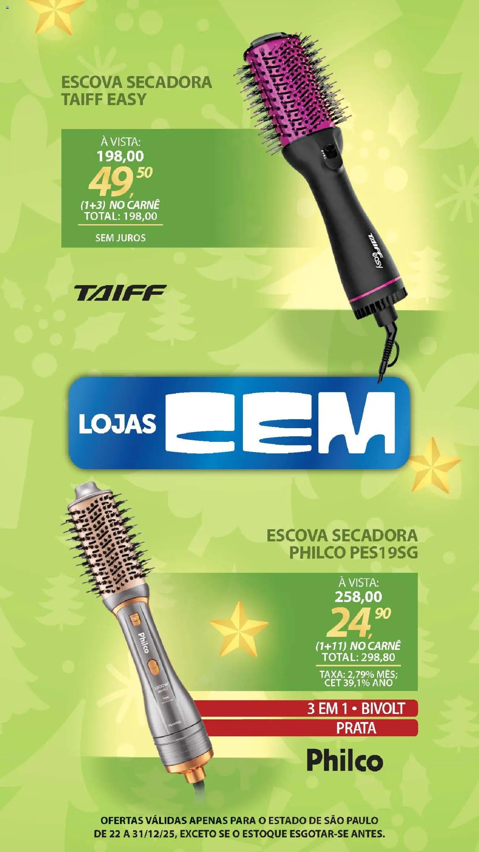 Lojas Cem Folheto - válido de 22.12.2025 | Página: 132 | Produtos: Escova secadora, Escova, Carne
