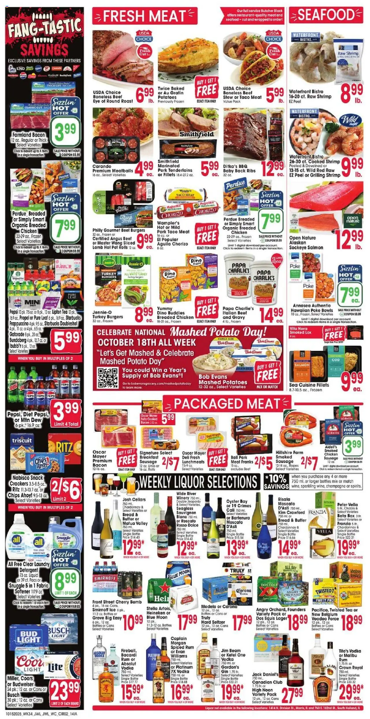 Jewel Osco Weekly Ad - IA - valid from 15.10.2025 | Page: 2 | Products: Bread, Beef, Detergent, Sausage