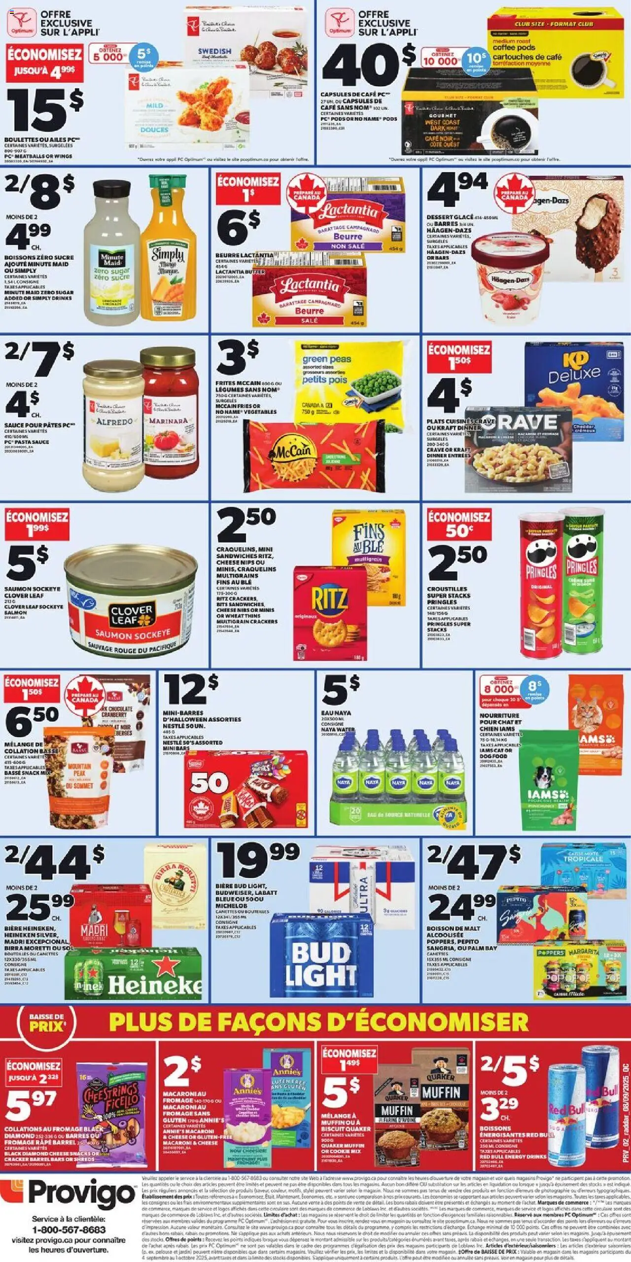 Provigo flyer valid from 11.09.2025 | Page: 2 | Products: PC, Butter, Cheese, Coffee