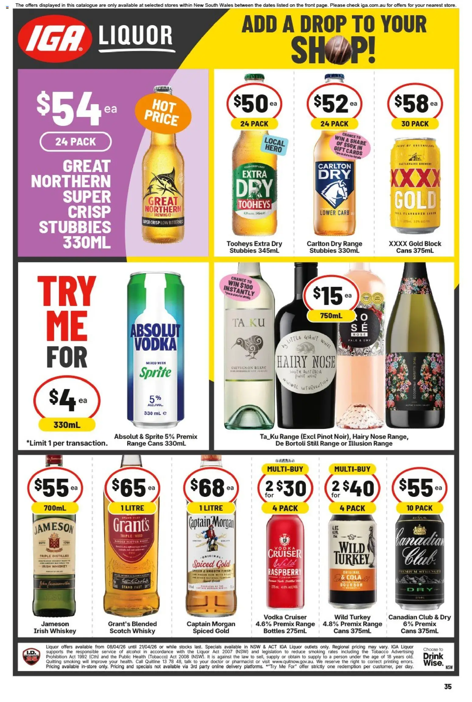 IGA catalogue - valid from 15.04.2026 | Page: 35 | Products: Gum, Mouthwash, Lemon, Toothbrush