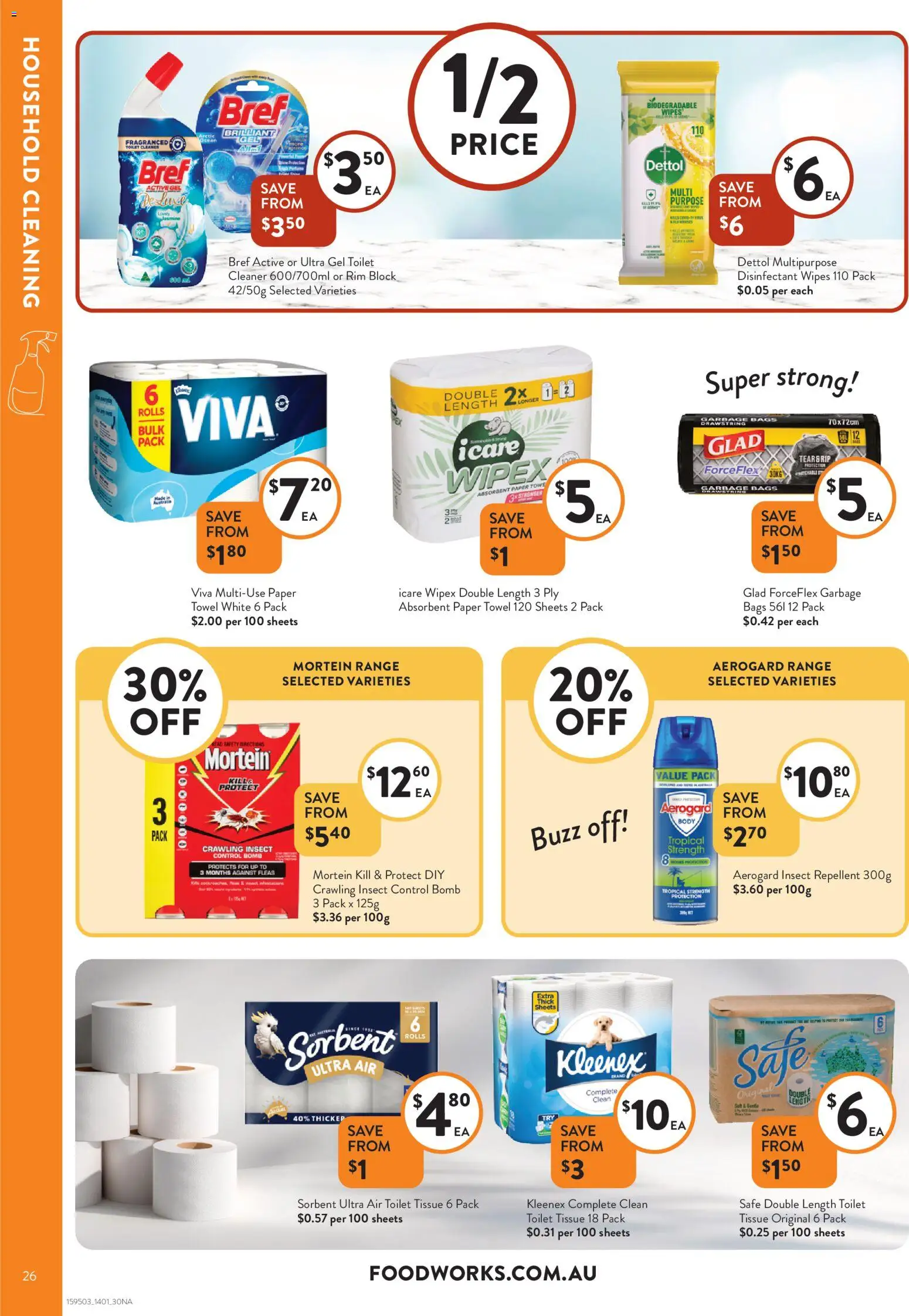 Foodworks catalogue - valid from 13.01.2026 | Page: 26 | Products: Household, Cleaner, Multipurpose, Safe