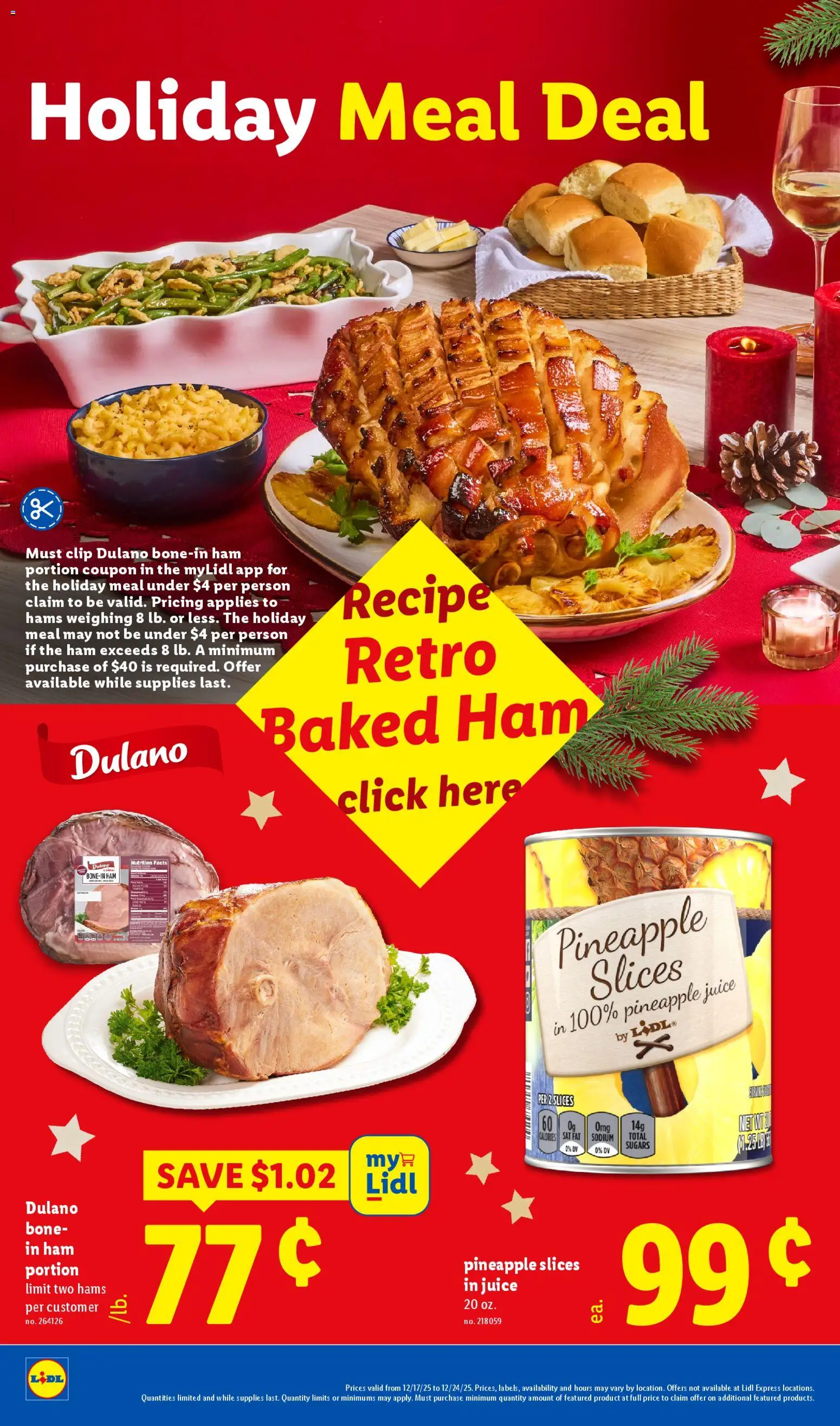 Lidl Weekly Ad - valid from 17.12.2025 | Page: 22 | Products: Clip, Ham, Juice, Pineapple