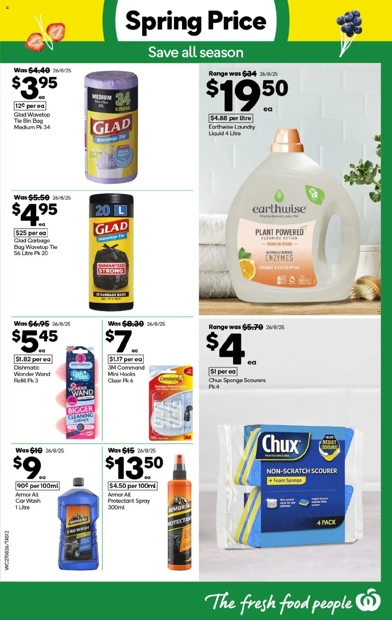Woolworths catalogue - valid from 27.08.2025 | Page: 12 | Products: Plant, Garbage bags, Sponge, Bag