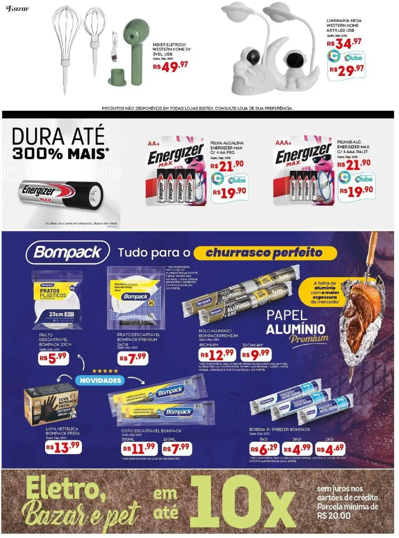 Bistek Supermercados Folheto - válido de 30.07.2025 | Página: 15 | Produtos: Mesa, Luminária, Microondas, USB